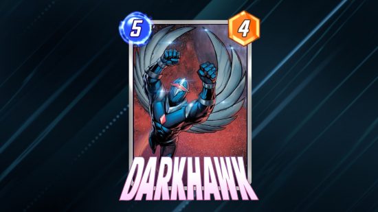 Darkhawk, one of the new cards that makes up the best Marvel Snap decks in the X-Men season in March 2024.