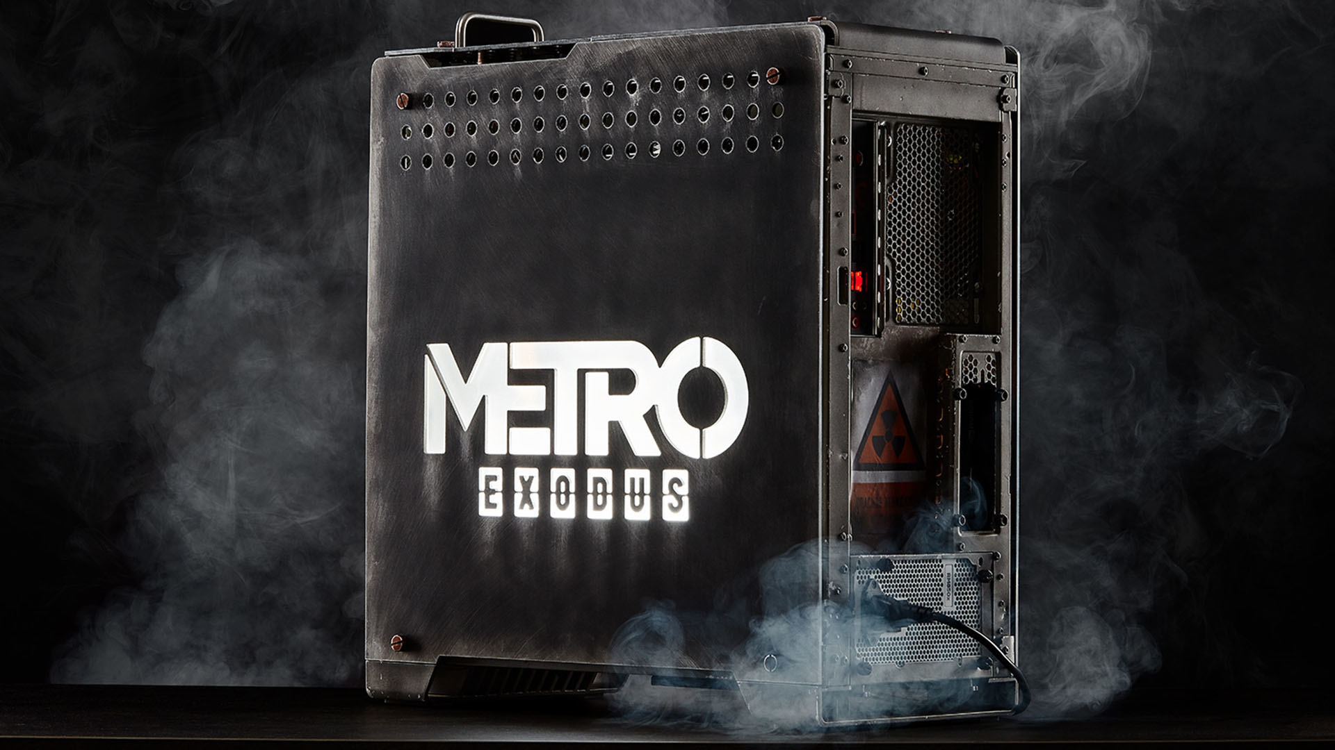 The side of the Metro Exodus gaming PC build