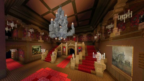 Cool Minecraft build ideas: A stunning haunted mansion built in Minecraft.