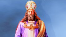 New Civilization 6 style 4X game extends demo: An ancient king wearing a crown from Paradox Interactive's Millennia.