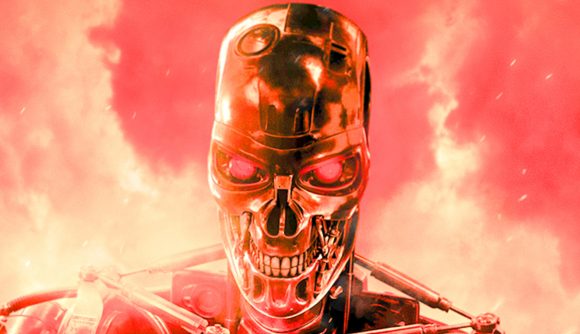 New Terminator survival game announced: A robot with glowing eyes from Terminator.