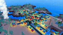 Power Network Tycoon Steam building game: A bustling town from Steam building game Power Network Tycoon