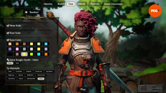 Project ORCS - Character creation, with all manner of options to customize your look.