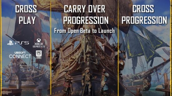 Skull and Bones crossplay, crossprogression, and progression carry over confirmed in an official infographic.