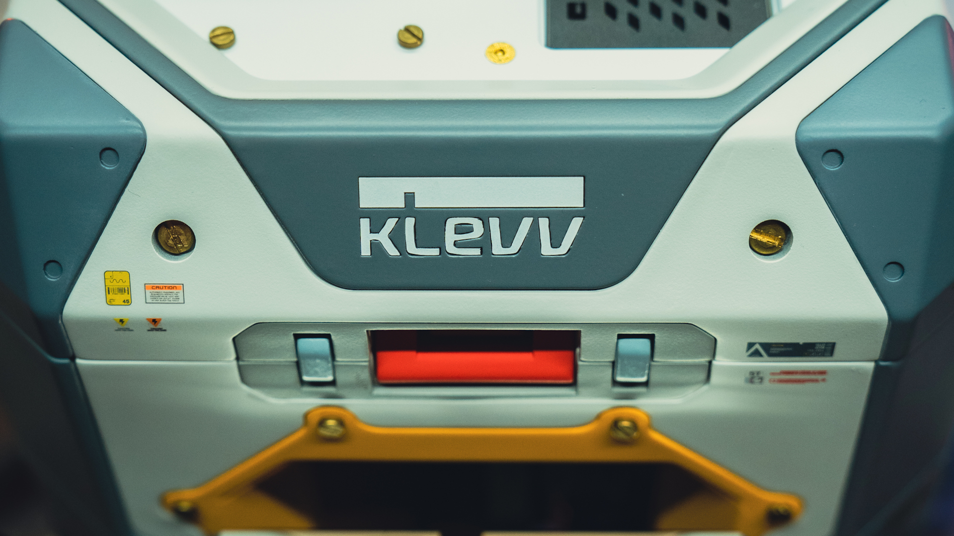 The front of the space themed PC build which is called Klevv
