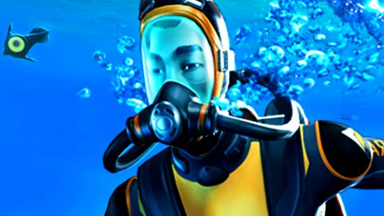 Subnautica 2 set to feature multiplayer - A person wearing a diving suit underwater.