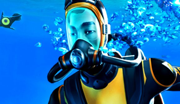 Subnautica 2 set to feature multiplayer - A person wearing a diving suit underwater.