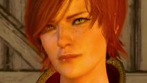 The Witcher 3 - Shani, a freckled woman with mid-length red hair in the CD Projekt Red fantasy open-world RPG.