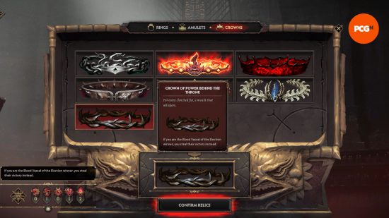 The Power Behind the Throne Relic, which allows you to win Solium Infernum by manipulation.