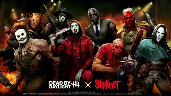 The full Dead by Daylight Slipknot collection, featuring eight killer cosmetics.
