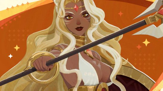 AFK Journey Gold and Diamonds: a woman with blonde hair weilds a staff.