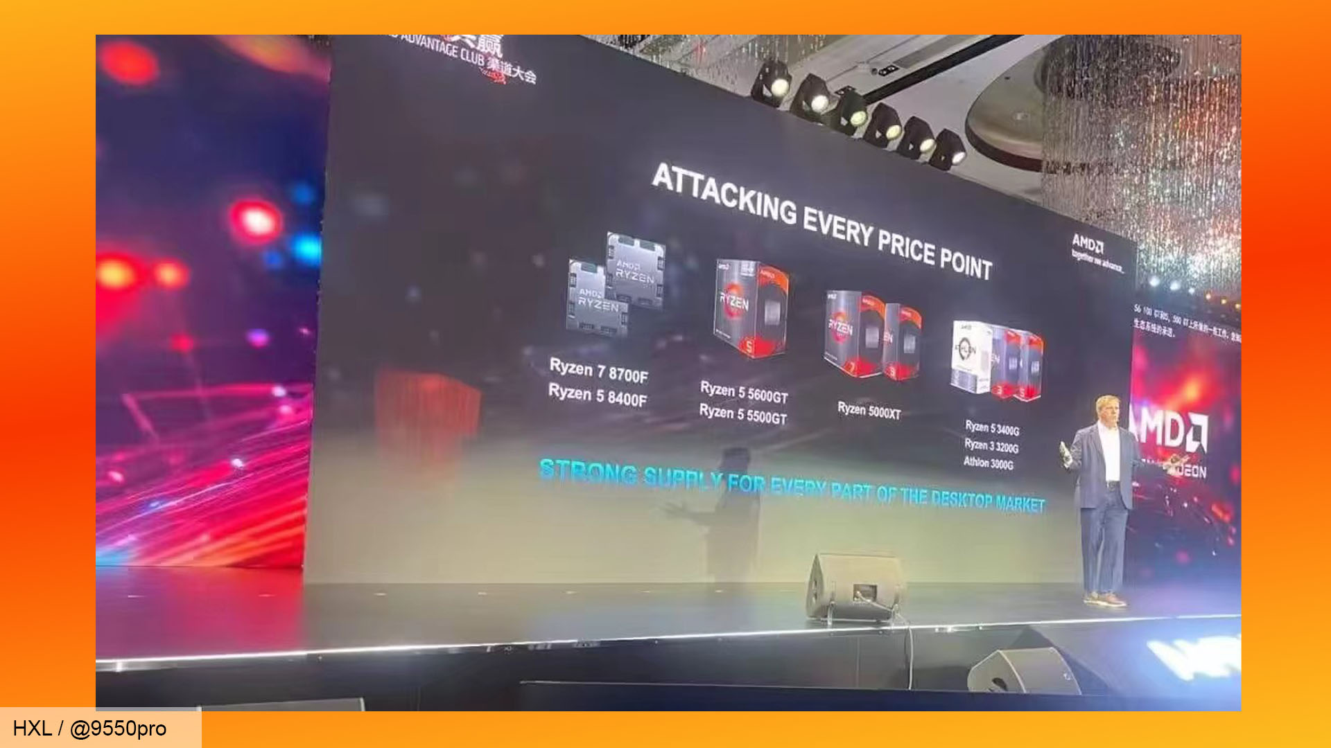 AMD Ryzen 5000XT CPU presentation slide - @9550pro