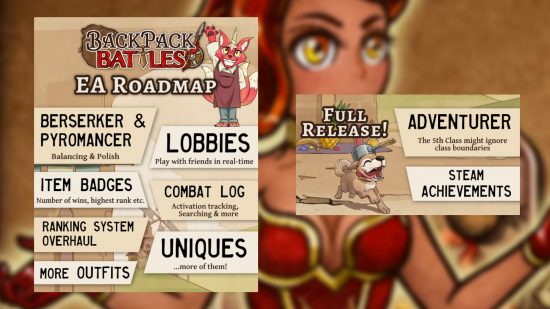 Roadmap für den Early Access von Backpack Battles – Details zu den Zukunftsplänen für das neu veröffentlichte Multiplayer-Indie-Spiel.