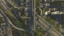 Cities Skylines 2 mod support Paradox: a top down shot of some intersecting highways