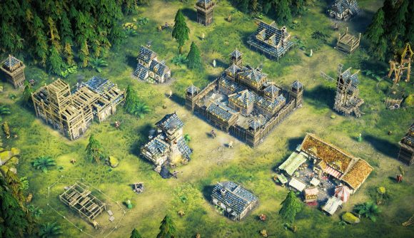 Crown of Greed Steam RTS game: A small village from Steam RTS game Crown of Greed