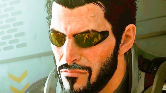 Legendary sci-fi FPS free to claim: A man in sunglasses, Adam Jensen from Deus Ex Mankind Divided.