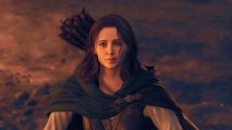 Dragon's Dogma 2 romance: a woman with long hair and a quiver full of arrows.