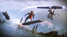 Guardians ride the hoverboard Skimmer in Destiny 2 available during the Guardian Games event