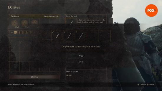 Dragon's dogma 2 claw them into shape screen showing three swords given to beren