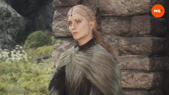 an image of an old elf woman magik archer in dragons dogma 2