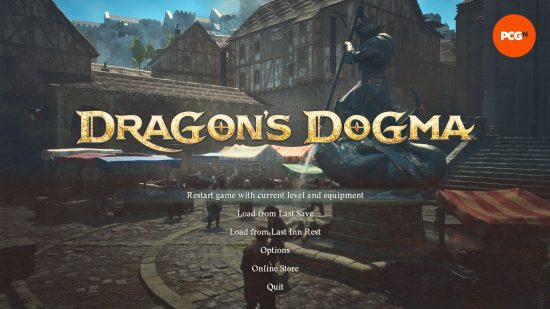 Dragon's Dogma 2 new game plus: the menu screen to start a new playthrough