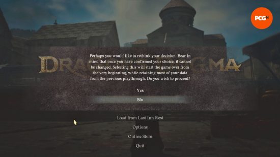 Dragon's Dogma 2 new game plus: warning
