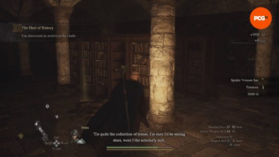 The Arisen has found a huge archive in Dragon's Dogma 2 The Heel of History.