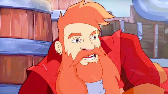 Mechs and dragons come to new Steam builder you can play now: A cartoon man with a long red hair and beard, Tru from First Dwarf.