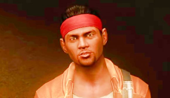 Far Cry 2 gets a steep GOG discount: A man wearing a bandana, from Far Cry 2.