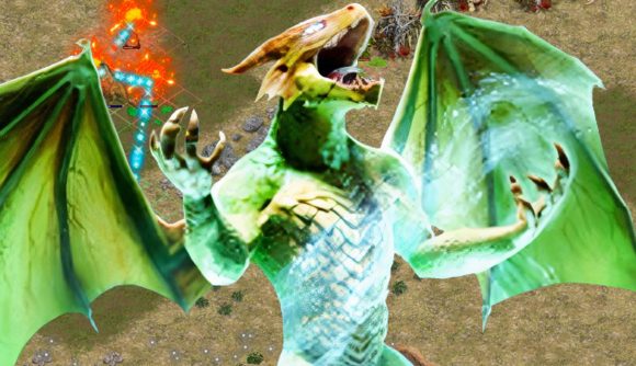 Geneforge 2 Infestation RPG game: A dragon from classic RPG game Geneforge 2