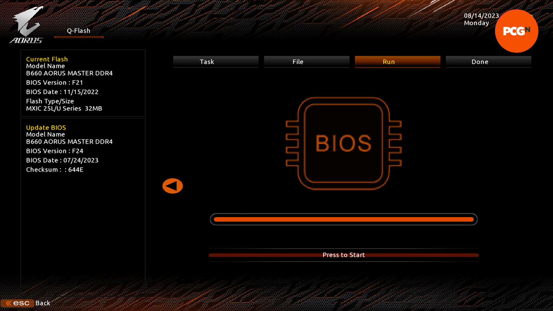 How to flash the BIOS on your PC motherboard: Start update process