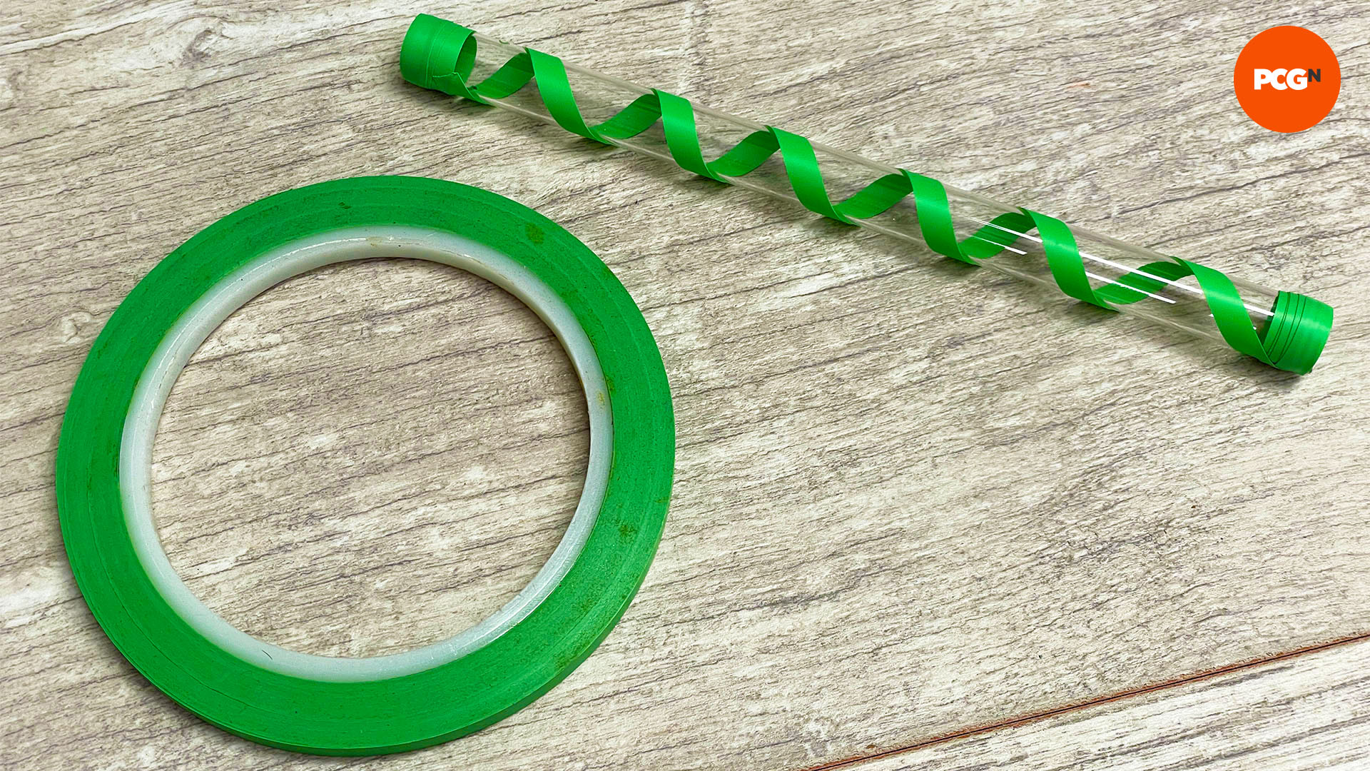How to paint hard acrylic water cooling tubing: Apple edging masking tape