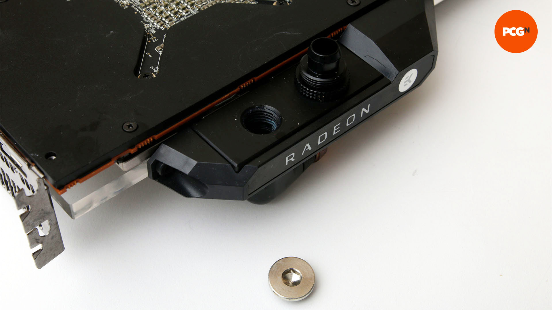 How to set fans and pumps to respond to coolant temp: Spare G1/4 port on EK Radeon waterblock
