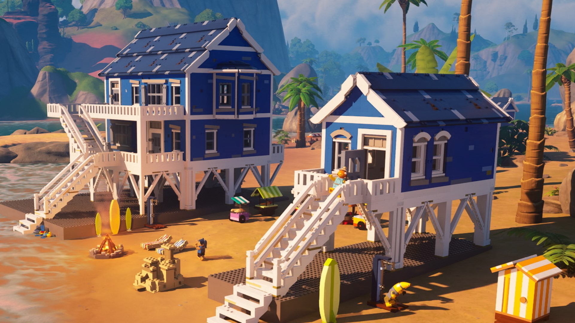 Plážové domy Lego Fortnite