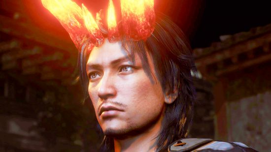 Nioh 2 and Warhammer Age of Sigmar for free: A man with glowing horns, from Nioh 2.