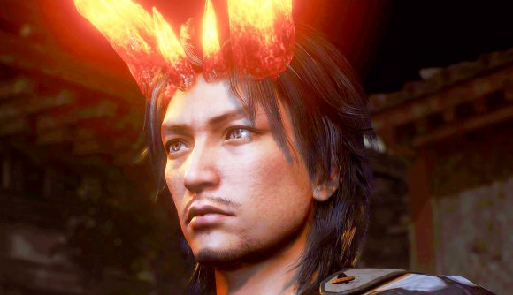 Nioh 2 and Warhammer Age of Sigmar for free: A man with glowing horns, from Nioh 2.