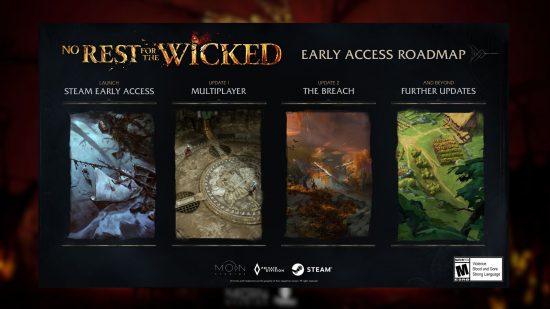 No Rest for the Wicked Steam Early Access roadmap