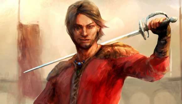 Path of Exile 2 devs are excited by the competition - Artwork of a duelist holding a rapier.