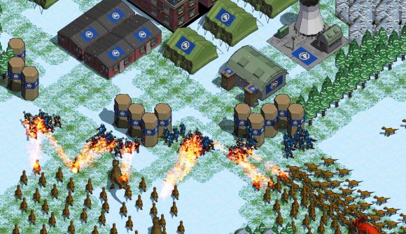 Repterra new Steam strategy game: Dinosaurs attack a base in Steam strategy game Repterra