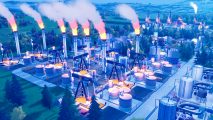 Rise of Industry 2 Steam strategy game: A smoking factory from Steam strategy game RIse of Industry 2