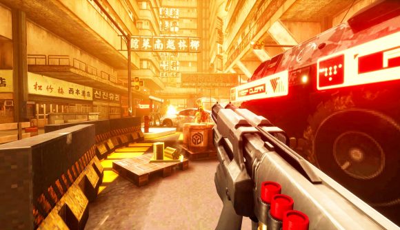 Sprawl Steam FPS game: A shotgun from Steam FPS game Sprawl