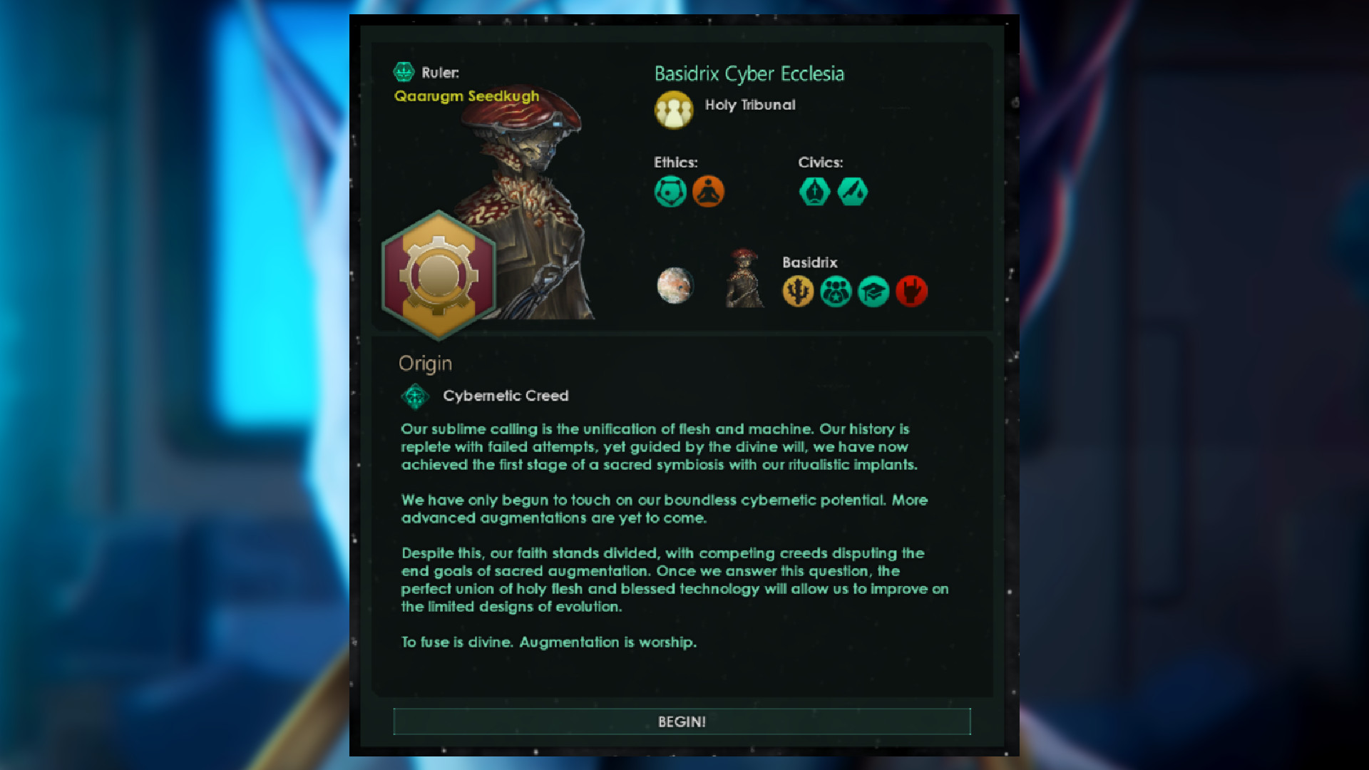 Stellaris The Machine Age: una descripción del origen de Cybernetic Creed en el gran juego de estrategia espacial 4X.
