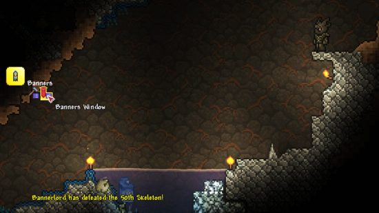 Terraria 1.4.5 update spoiler - The new banners window, allowing you to collect and place the damage-boosting items.