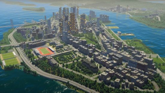 Cities Skylines 2 DLC refund: A huge cityscape from city building game CS2