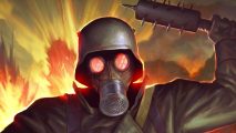 Conscript Steam horror game: A soldier in a gas mask raises a weapon in new Steam horror game Conscript