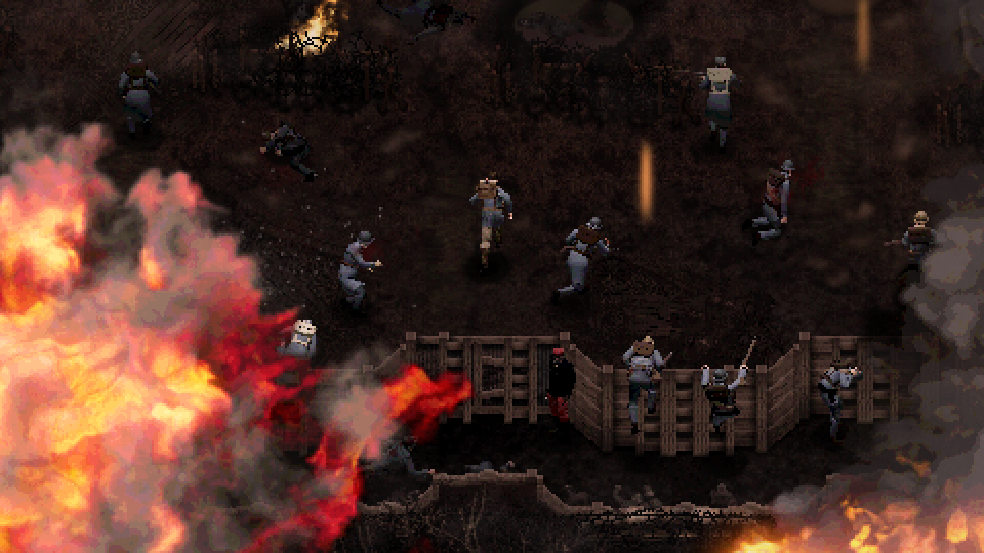 Conscript Steam horror game: Soldiers fighting one another in Steam horror game Conscript