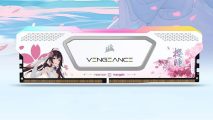 A picture of Corsair Vengeance RAM sporting a Sakura aesthetic