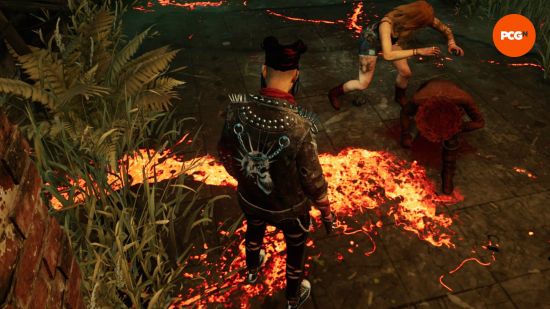 A player heals another as someone else looks on in Dead by Daylight, one of the best co-op games.