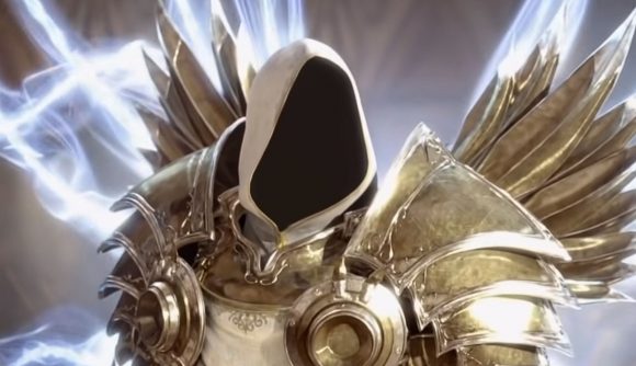 Diablo 3 designer last Epoch: a knight in white armor with a hood, but a black void where their head should be