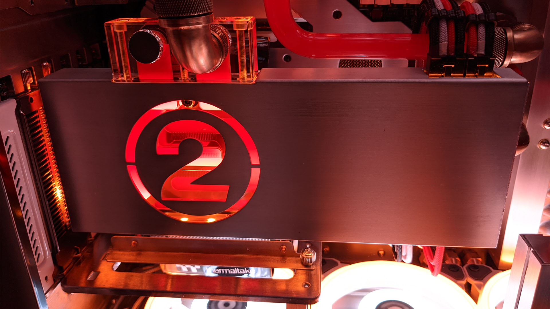 The water block with a carved 2 in it for The Division 2